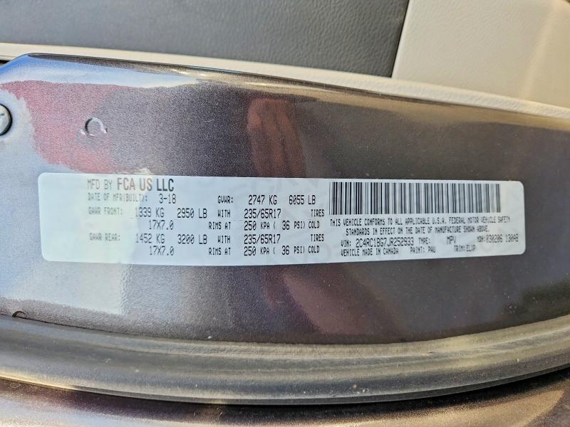 Aukcja sprzedaży 2018 Chrysler Pacifica, vin: 2C4RC1BG7JR252933, numer aukcji: 74301715