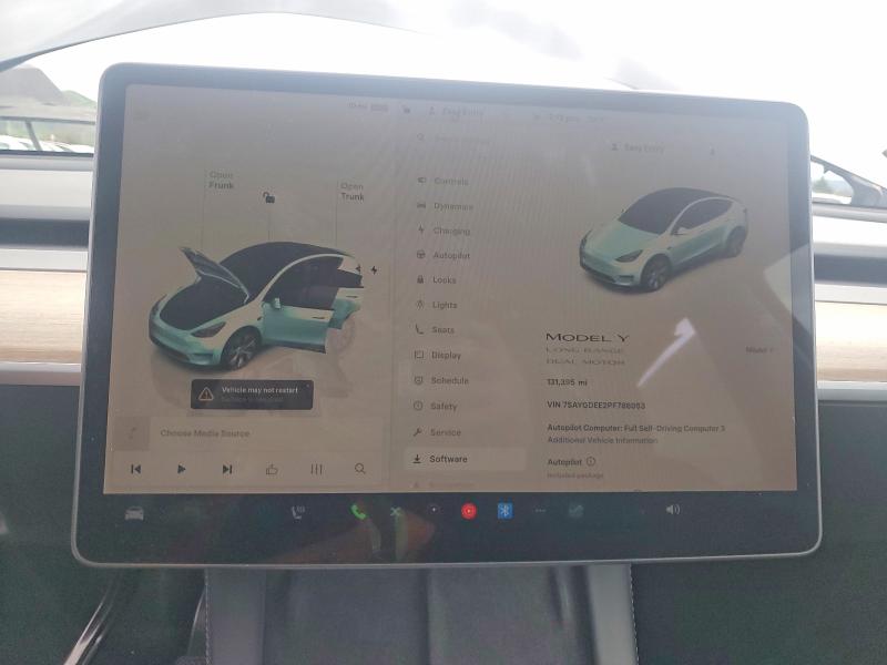 2023 Tesla Model Y მანქანა იყიდება აუქციონზე, vin: 7SAYGDEE2PF786053, აუქციონის ნომერი: 99517645
