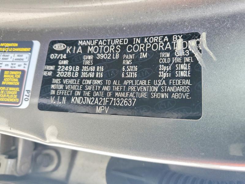 Aukcja sprzedaży 2015 Kia Soul, vin: KNDJN2A21F7132637, numer aukcji: 95984725