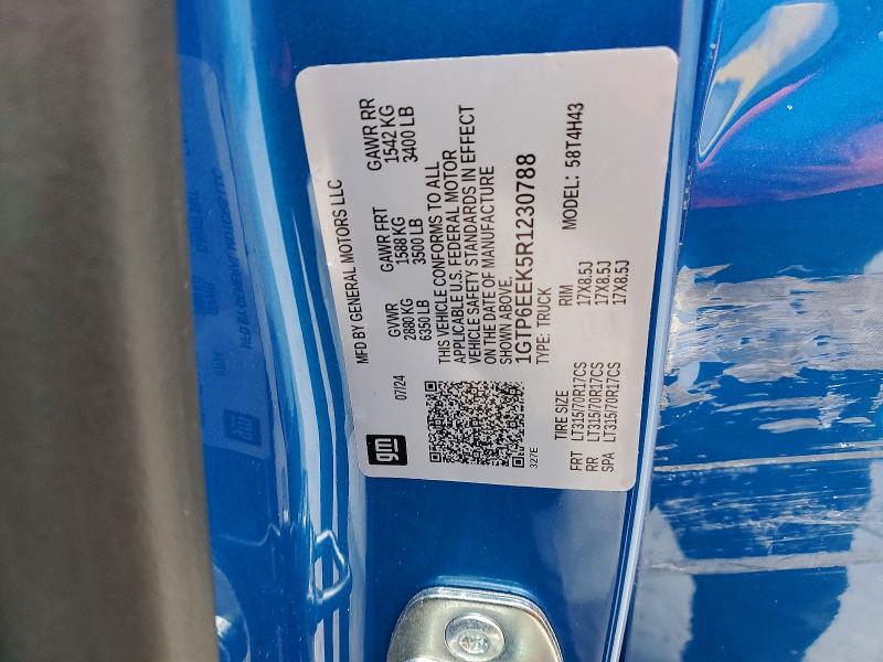 Продажа на аукционе авто 2024 Gmc Canyon At4, vin: 1GTP6EEK5R1230788, номер лота: 72337525