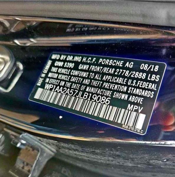 Aukcja sprzedaży 2018 Porsche Macan, vin: WP1AA2A57JLB19086, numer aukcji: 74900815