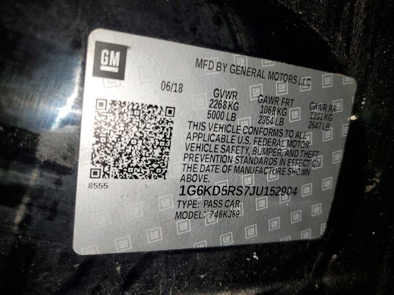Продажа на аукционе авто 2018 Cadillac Ct6 Luxury, vin: 1G6KD5RS7JU152904, номер лота: 97308175