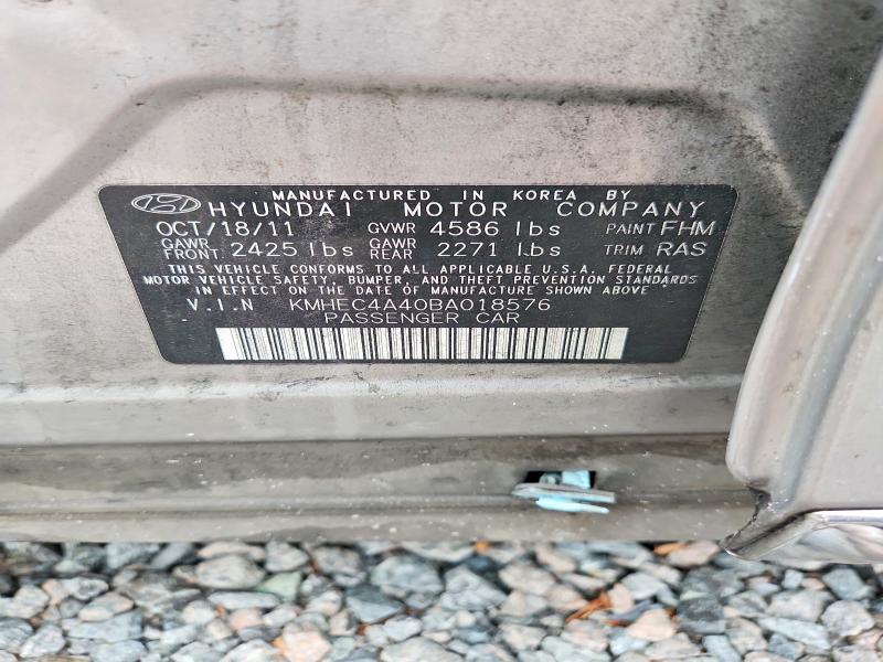 Продажа на аукционе авто 2011 Hyundai Sonata, vin: KMHEC4A40BA018576, номер лота: 99818935