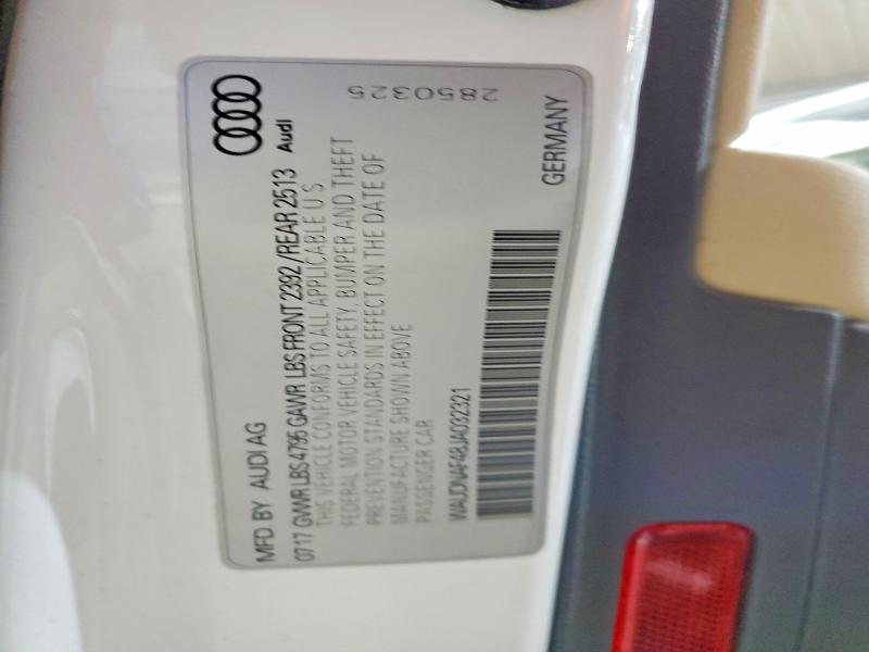 Aukcja sprzedaży 2018 Audi A4, vin: WAUDNAF48JA032321, numer aukcji: 99105405