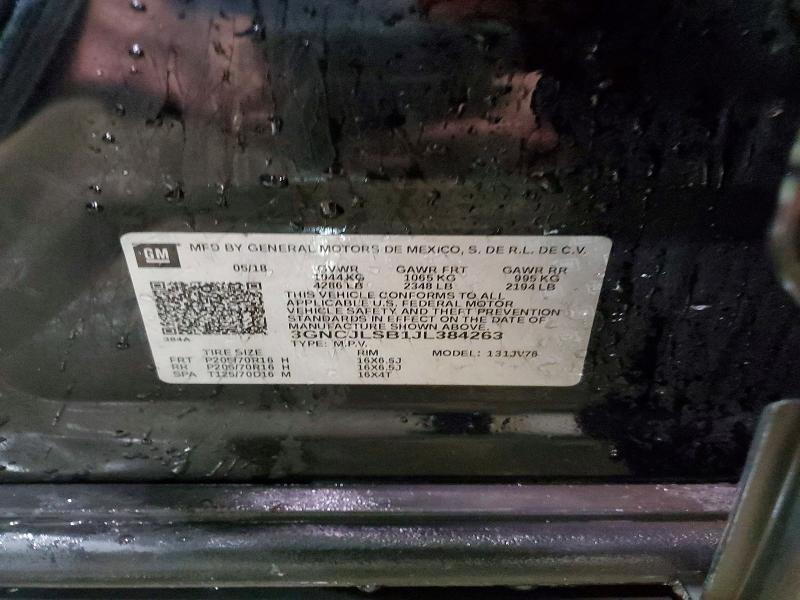Продаж на аукціоні авто 2018 Chevrolet Trax, vin: 3GNCJLSB1JL384263, номер лоту: 74883795