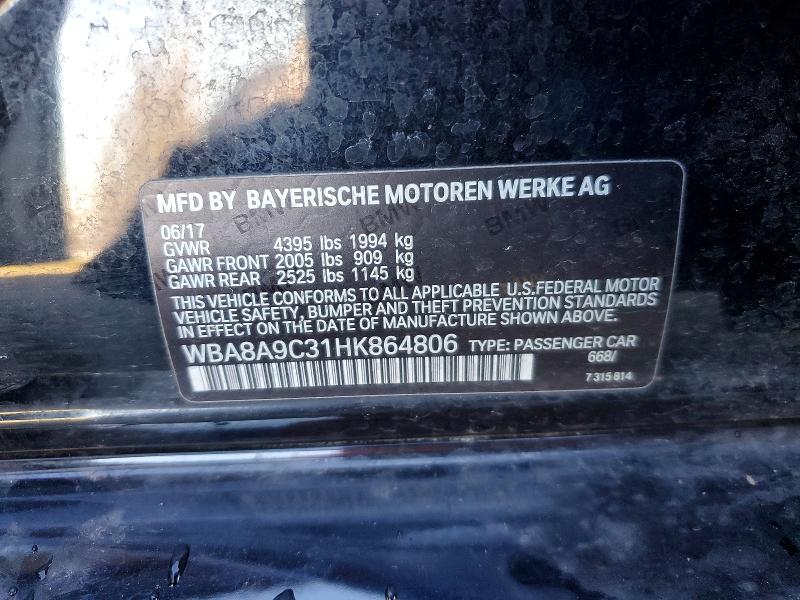 Продажа на аукционе авто 2017 Bmw 320, vin: WBA8A9C31HK864806, номер лота: 72207495