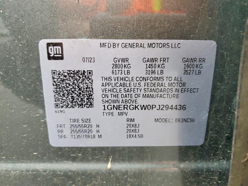 Aukcja sprzedaży 2023 Chevrolet Traverse, vin: 1GNERGKW0PJ294436, numer aukcji: 73857025