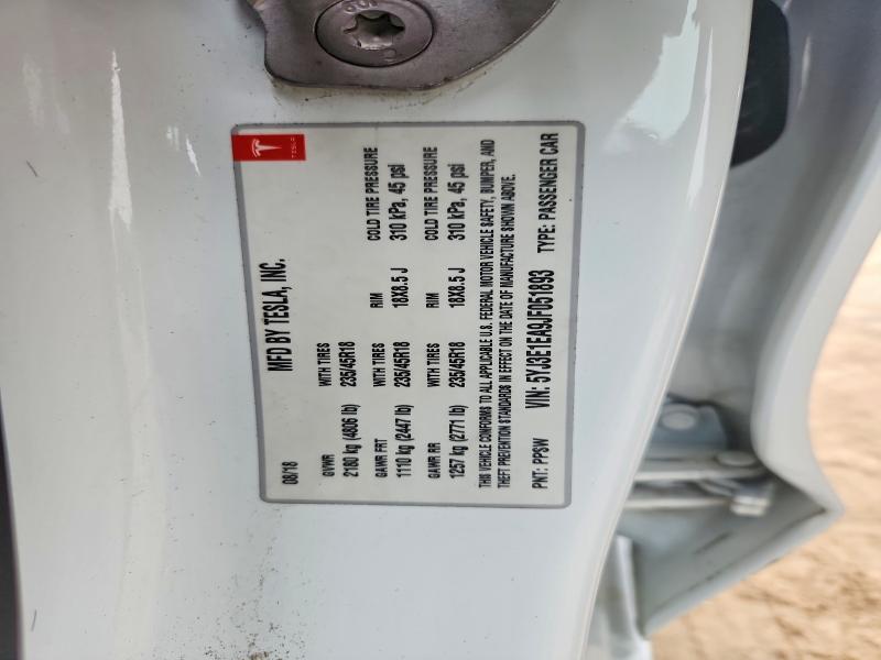 74480845 :رقم المزاد ، 5YJ3E1EA9JF051893 vin ، 2018 Tesla Model 3 مزاد بيع