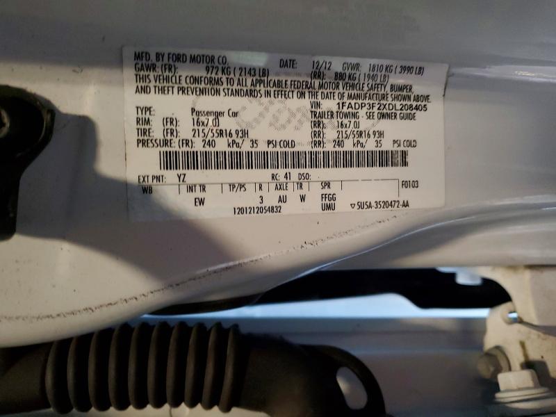 Продажа на аукционе авто 2013 Ford Focus Se, vin: 1FADP3F2XDL208405, номер лота: 72116745