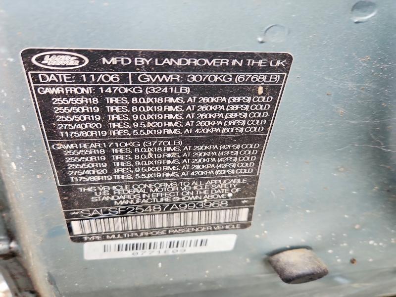 Продаж на аукціоні авто 2007 Land Rover Range Rover Sport, vin: SALSF25487A993968, номер лоту: 72410075