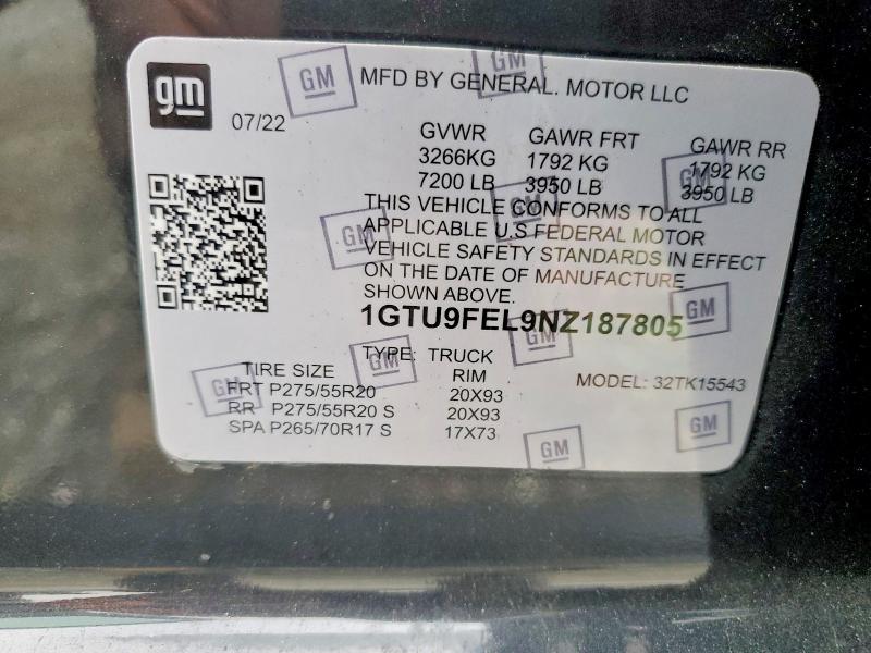 Продаж на аукціоні авто 2020 Gmc Sierra, vin: 1GTU9FEL8LZ300110, номер лоту: 74395565