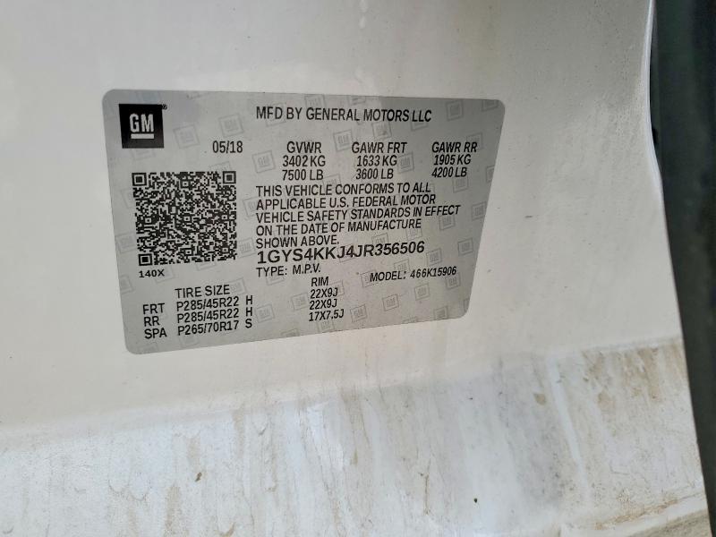 Продажа на аукционе авто 2018 Cadillac Escalade, vin: 1GYS4KKJ4JR356506, номер лота: 73548575