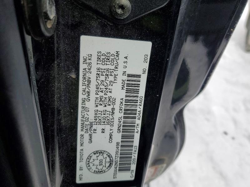 Aukcja sprzedaży 2007 Toyota Tacoma, vin: 5TEUU42N57Z391498, numer aukcji: 99231505