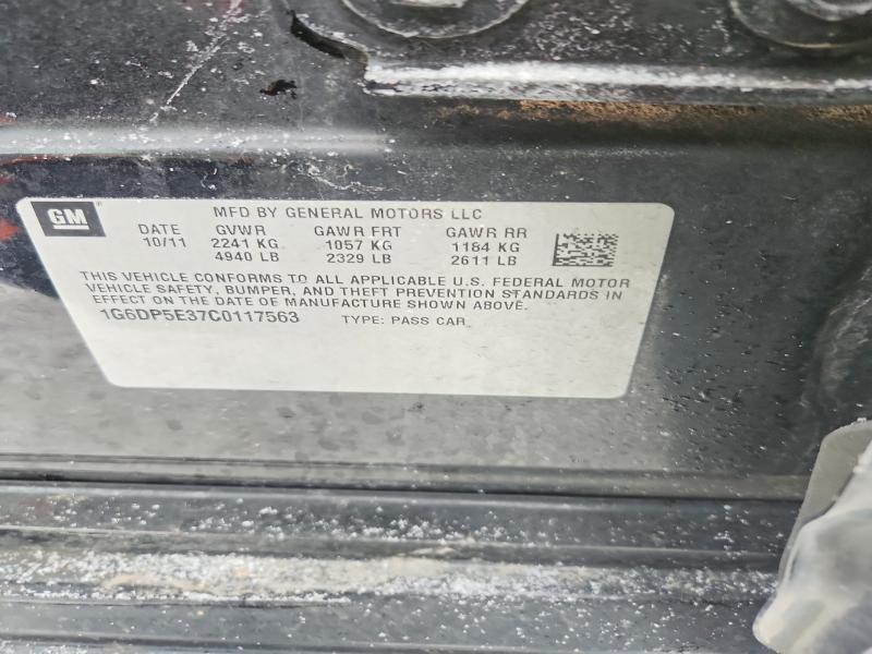 73898735 :رقم المزاد ، 1G6DP5E37C0117563 vin ، 2012 Cadillac Cts مزاد بيع