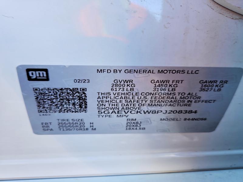 74726655 :رقم المزاد ، 5GAEVCKW8PJ208384 vin ، 2023 Buick Enclave مزاد بيع