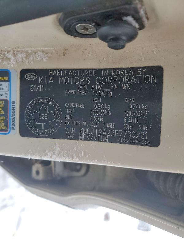 Aukcja sprzedaży 2011 Kia Soul +, vin: KNDJT2A22B7730221, numer aukcji: 74045745