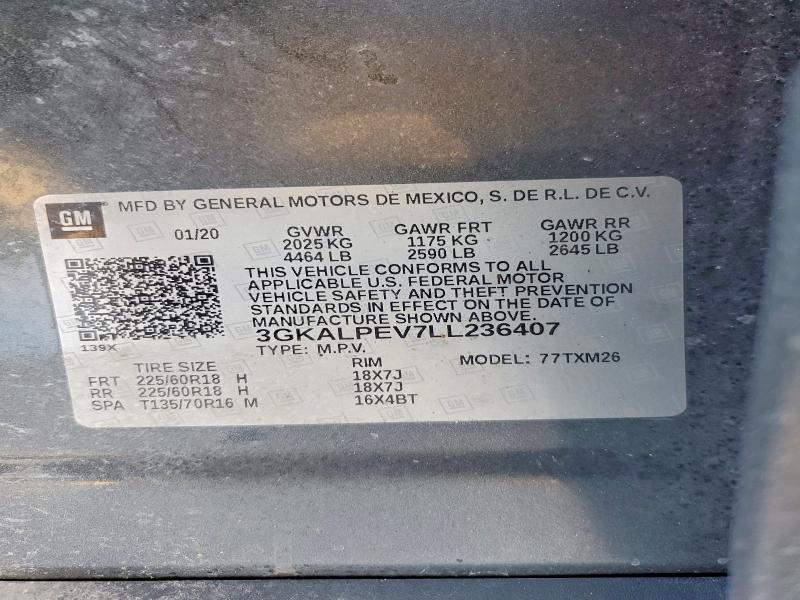Продажа на аукционе авто 2020 Gmc Terrain, vin: 3GKALPEV7LL236407, номер лота: 73952765