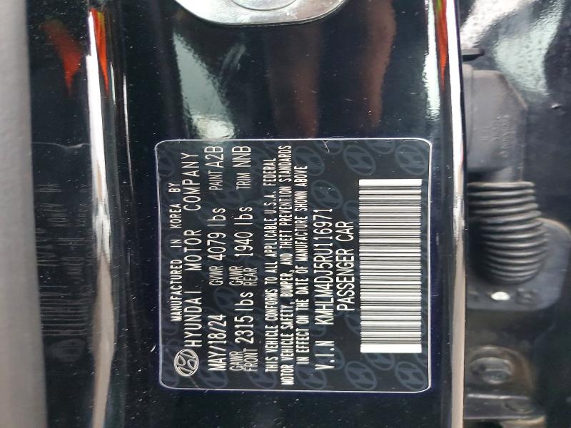 Aukcja sprzedaży 2024 Hyundai Elantra, vin: KMHLM4DJ5RU116971, numer aukcji: 99099405