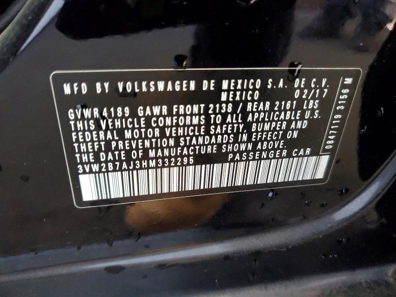 Продаж на аукціоні авто 2017 Volkswagen Jetta, vin: 3VW2B7AJ3HM332295, номер лоту: 73480555