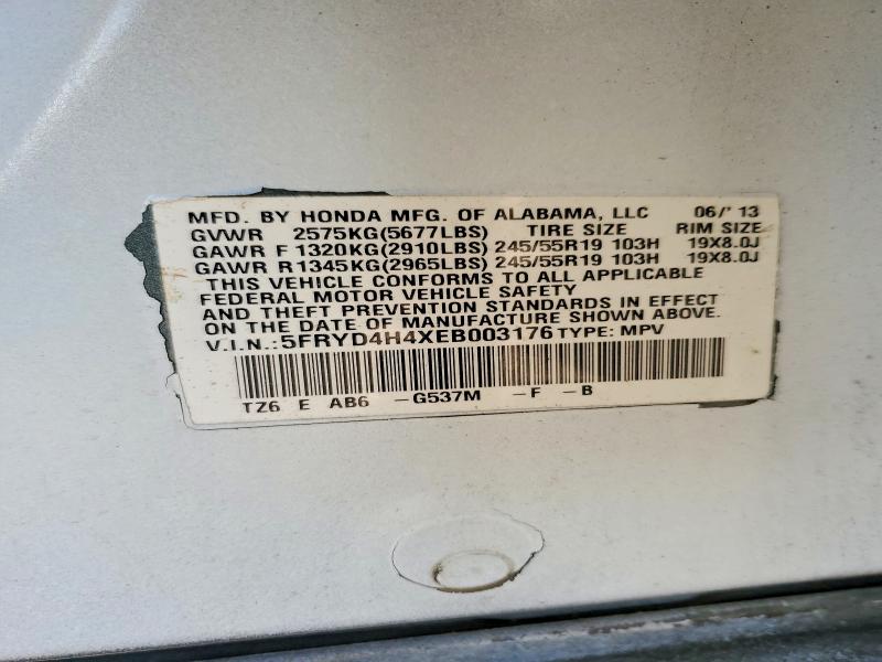 72358155 :رقم المزاد ، 5FRYD4H4XEB003176 vin ، 2014 Acura Mdx مزاد بيع