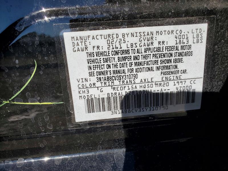 73715875 :رقم المزاد ، 3N1AB8CV3SY310790 vin ، 2025 Nissan Sentra Sv مزاد بيع
