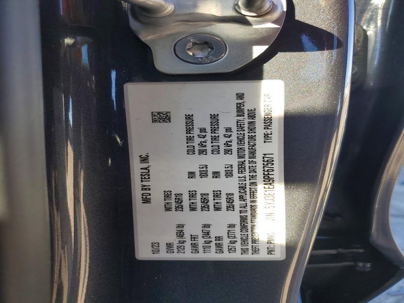 99022895 :رقم المزاد ، 5YJ3E1EA9PF675671 vin ، 2023 Tesla Model 3 مزاد بيع
