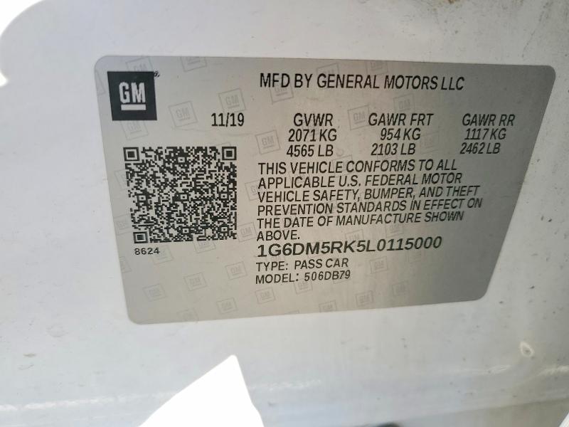 Aukcja sprzedaży 2020 Cadillac Ct5, vin: 1G6DM5RK5L0115000, numer aukcji: 99029575