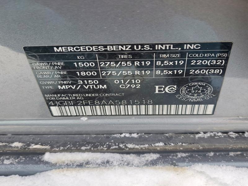 Aukcja sprzedaży 2010 Mercedes-benz Gl 350 Blu, vin: 4JGBF2FE8AA581518, numer aukcji: 75389935