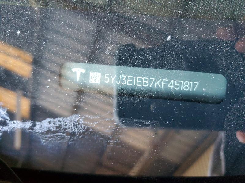 Aukcja sprzedaży 2019 Tesla Model 3, vin: 5YJ3E1EB7KF451817, numer aukcji: 72265195