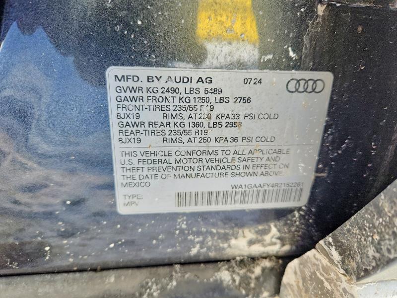Aukcja sprzedaży 2024 Audi Q5, vin: WA1GAAFY4R2152261, numer aukcji: 75214185
