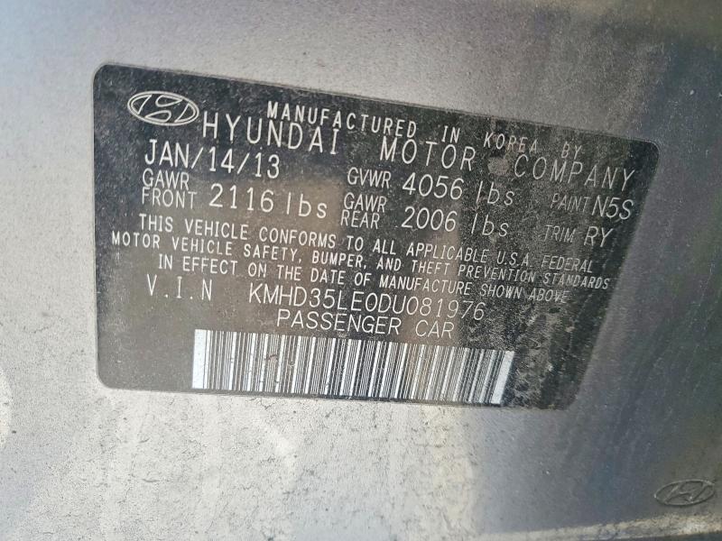 2013 Hyundai Elantra Gt მანქანა იყიდება აუქციონზე, vin: KMHD35LE0DU081976, აუქციონის ნომერი: 73110825
