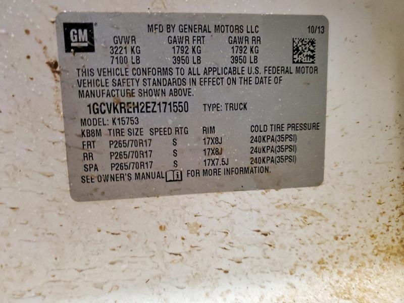Aukcja sprzedaży 2014 Chevrolet Silverado, vin: 1GCVKREH2EZ171550, numer aukcji: 73612425