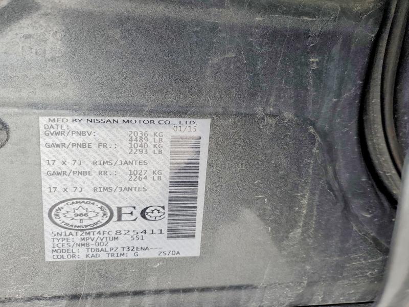 Aukcja sprzedaży 2015 Nissan Rogue, vin: 5N1AT2MT4FC825411, numer aukcji: 73172565