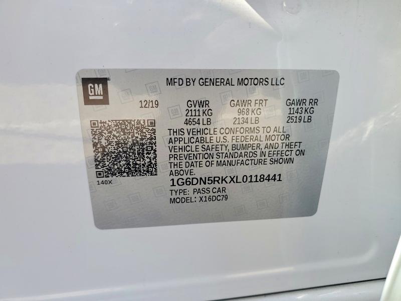 Aukcja sprzedaży 2020 Cadillac Ct5, vin: 1G6DN5RKXL0118441, numer aukcji: 75257285
