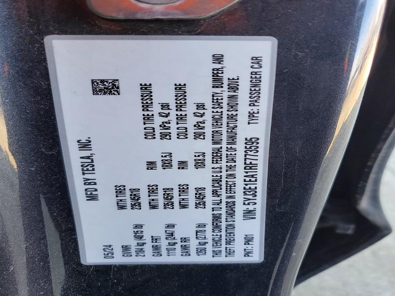Продажа на аукционе авто 2024 Tesla Model 3, vin: 5YJ3E1EA1RF773595, номер лота: 97986645