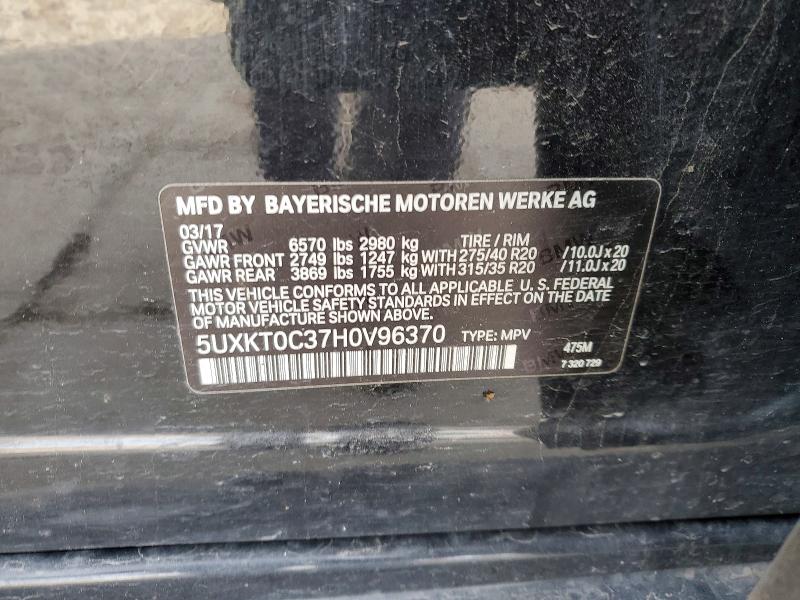 Продаж на аукціоні авто 2017 Bmw X5, vin: 5UXKT0C37H0V96370, номер лоту: 74871495