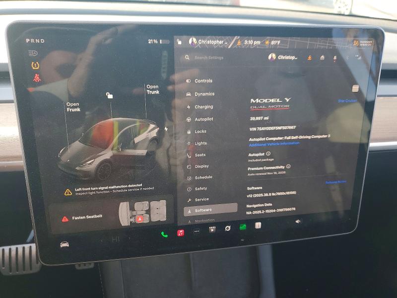 2022 Tesla Model Y მანქანა იყიდება აუქციონზე, vin: 7SAYGDEF5NF507667, აუქციონის ნომერი: 74269385