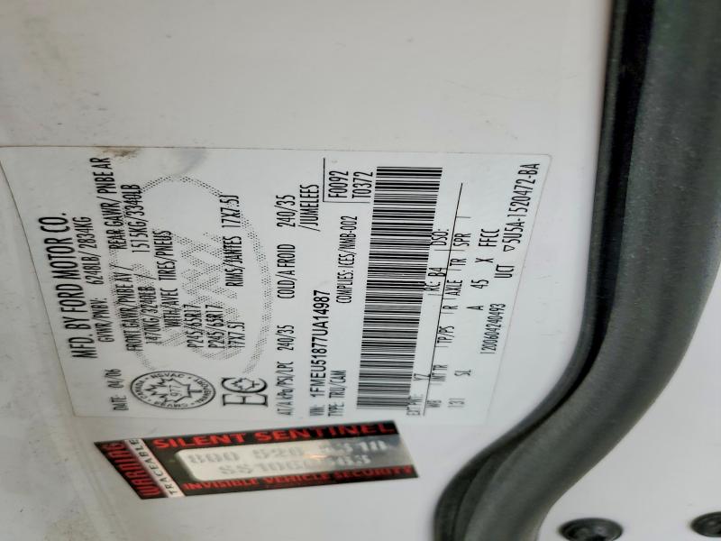 75500465 :رقم المزاد ، 1FMEU51877UA14987 vin ، 2007 Ford Explorer Sport Trac مزاد بيع