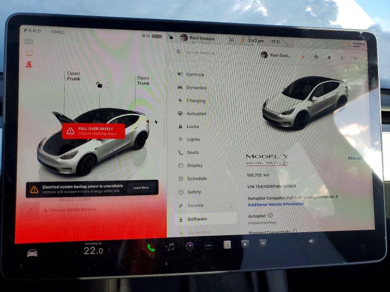 Auction sale of the 2022 Tesla Truck/van Model Y 75d Performa, vin: 7SAYGDEF4NF515601, lot number: 73654995