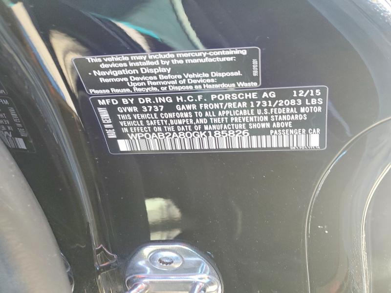 Aukcja sprzedaży 2016 Porsche Cayman S, vin: WP0AB2A80GK185826, numer aukcji: 98321705