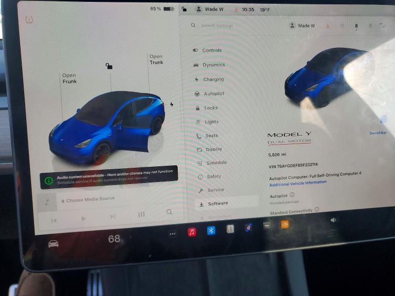 73419195 :رقم المزاد ، 7SAYGDEF8SF232114 vin ، 2025 Tesla Model Y مزاد بيع