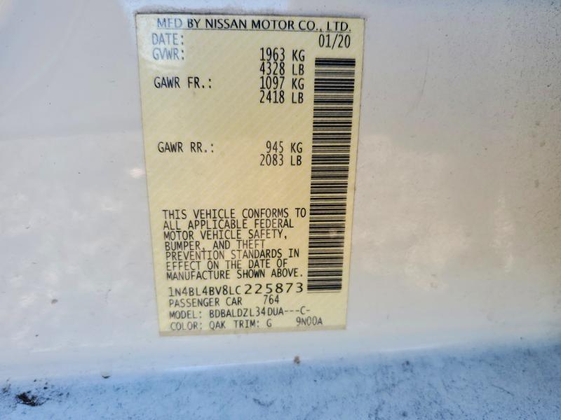 73517035 :رقم المزاد ، 1N4BL4BV8LC225873 vin ، 2020 Nissan Altima مزاد بيع
