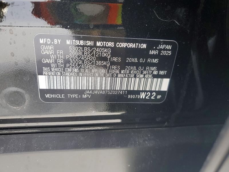 Продаж на аукціоні авто 2025 Mitsubishi Outlander, vin: JA4J4VA87SZ027411, номер лоту: 74845255