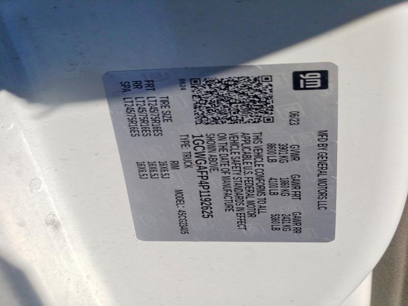 Aukcja sprzedaży 2023 Chevrolet Express, vin: 1GCWGAFP4P1192625, numer aukcji: 73378865