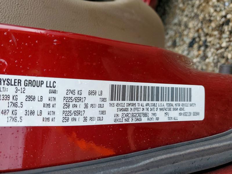 Продажа на аукционе авто 2012 Chrysler Town & Country, vin: 2C4RC1BG2CR278861, номер лота: 74045205