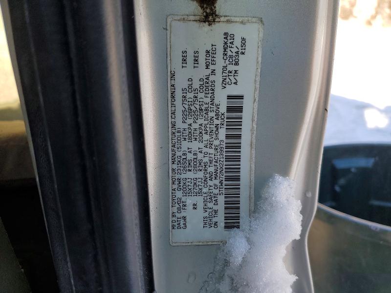 2002 Toyota Tacoma მანქანა იყიდება აუქციონზე, vin: 5TEWN72NX2Z139973, აუქციონის ნომერი: 74595485