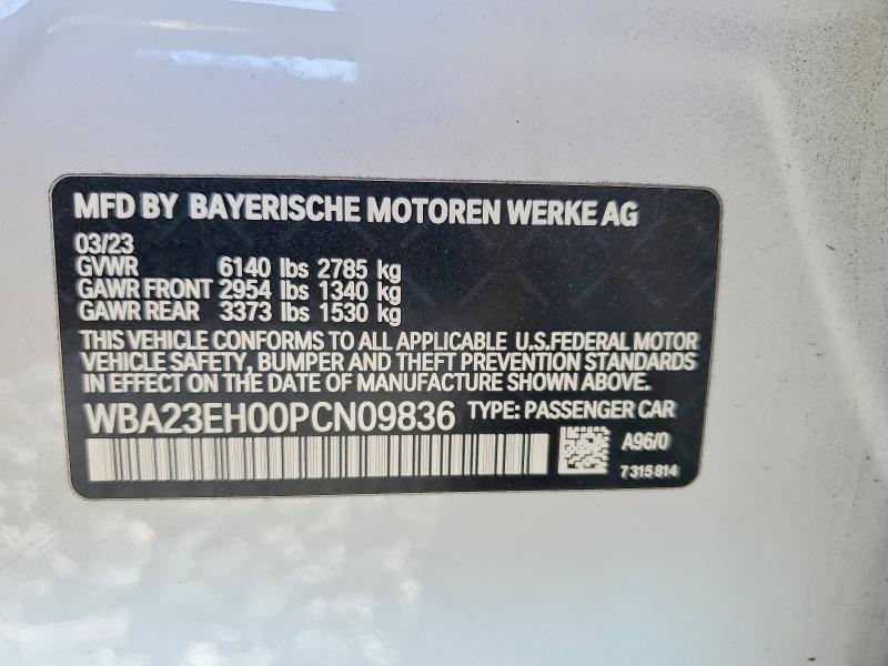 Продаж на аукціоні авто 2023 Bmw 740, vin: WBA23EH00PCN09836, номер лоту: 75625425