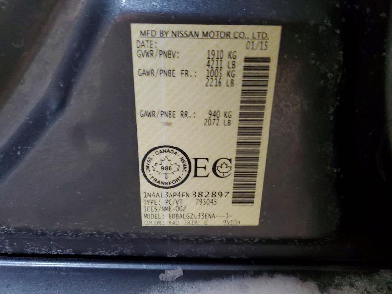 Aukcja sprzedaży 2015 Nissan Altima, vin: 1N4AL3AP4FN382897, numer aukcji: 98130155