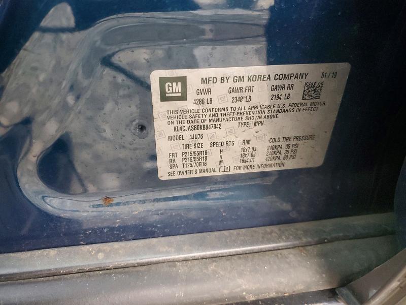 Продажа на аукционе авто 2019 Buick Encore, vin: KL4CJASB0KB847942, номер лота: 99494385