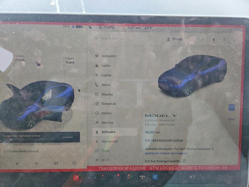 74706665 :رقم المزاد ، 7SAYGDEEXNF430558 vin ، 2022 Tesla Model Y مزاد بيع